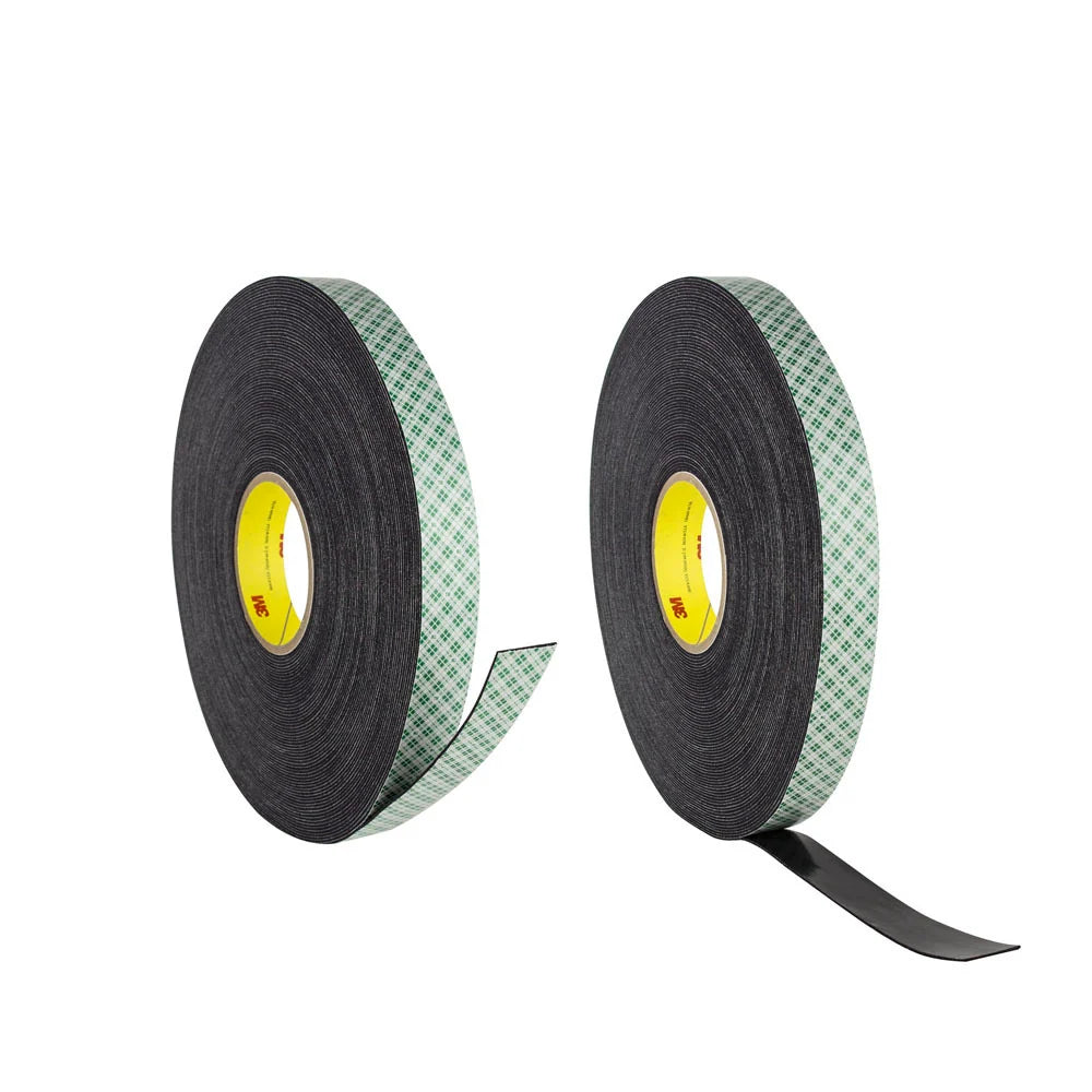 DBL COAT URETHANE FOAM TAPE BLACK 1IN X 36YD