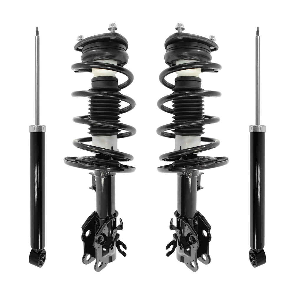 Unity Automotive 2 Front Complete Strut Assemblies 2 Rear Shock Absorbers 4-13411-259280-001
