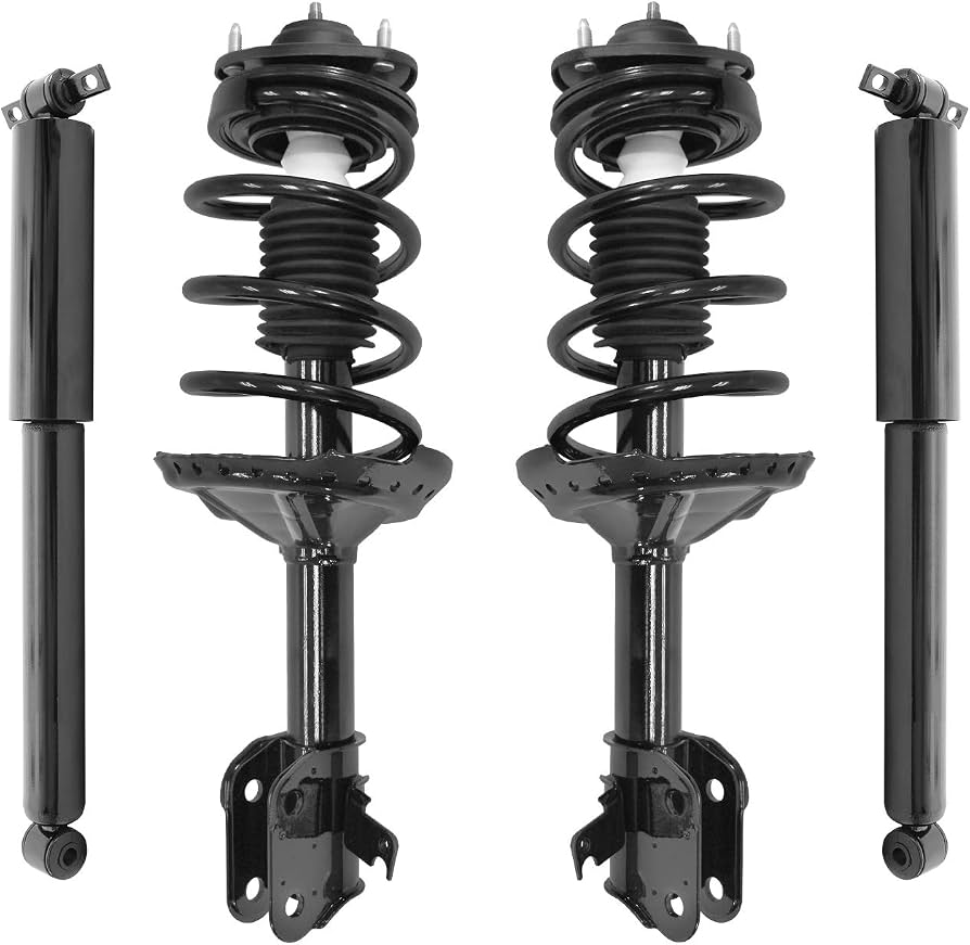 Unity Automotive 2 Front Complete Strut Assemblies 2 Rear Shock Absorbers 4-11903-250050-001