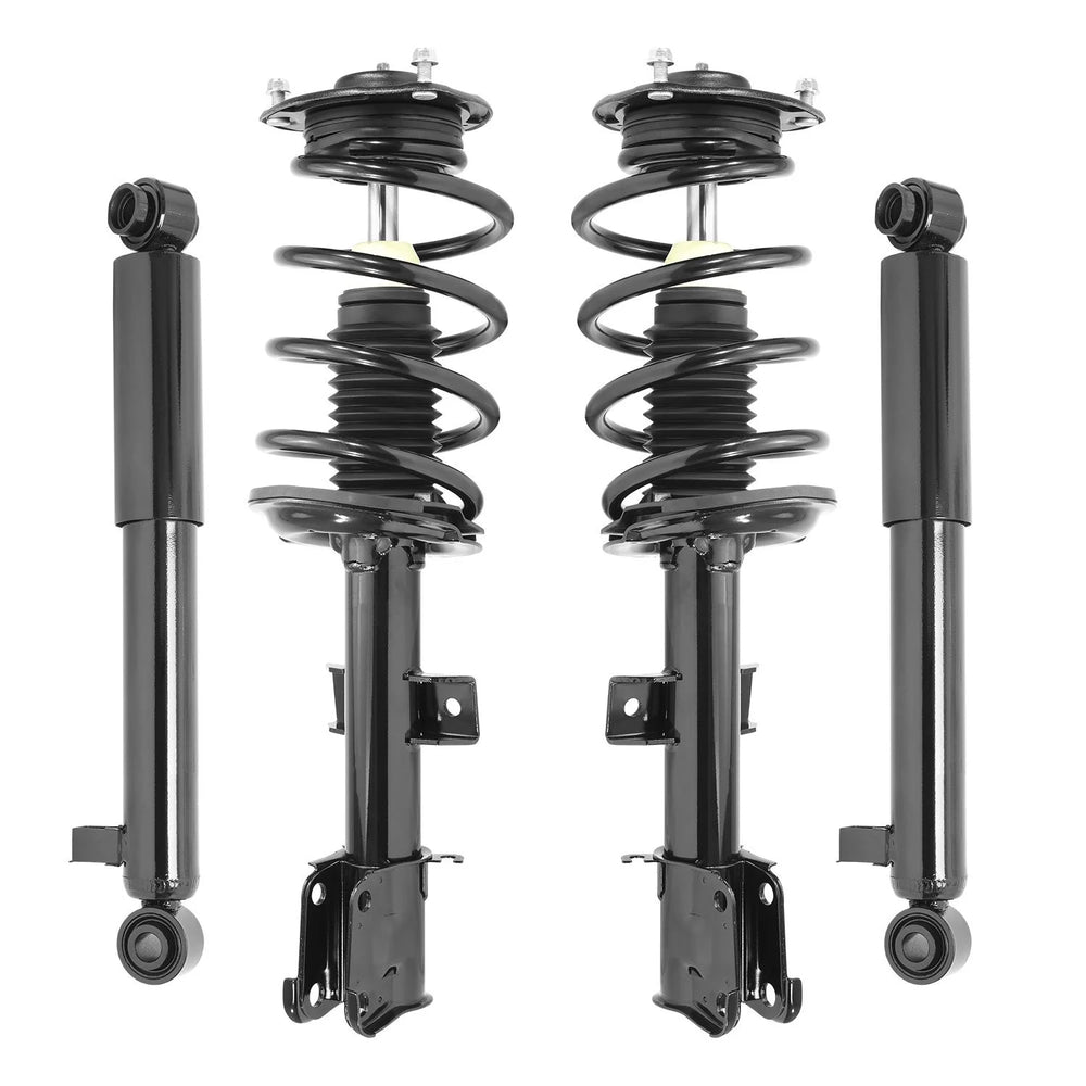Unity Automotive 2 Front Complete Strut Assemblies 2 Rear Shock Absorbers 4-11287-259170-001