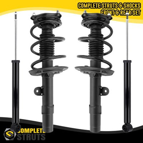 Unity Automotive 2 Front Complete Strut Assemblies 2 Rear Shock Absorbers 4-13893-250180-001