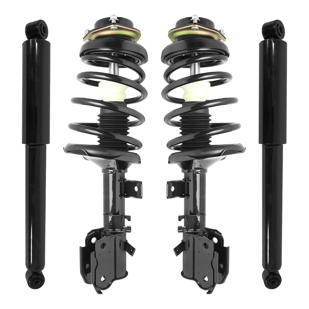 Unity Automotive 2 Front Complete Strut Assemblies 2 Rear Shock Absorbers 4-11313-255420-001