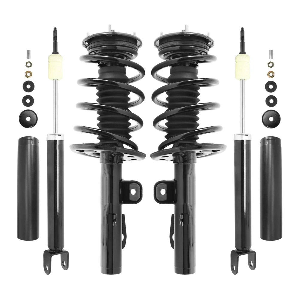 Unity Automotive 2 Front Complete Strut Assemblies 2 Rear Shock Absorbers 4-11545-252130-001