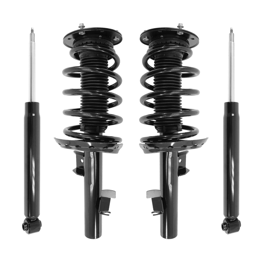 Unity Automotive 2 Front Complete Strut Assemblies 2 Rear Shock Absorbers 4-13301-257200-001