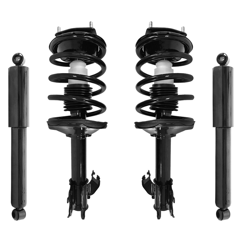 Unity Automotive 2 Front Complete Strut Assemblies 2 Rear Shock Absorbers 4-11433-255310-001