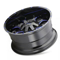 WARRIOR (8015) BLACK W/PRISM BLUE 17X9 8-165.1/8-170 -12mm 130.8mm