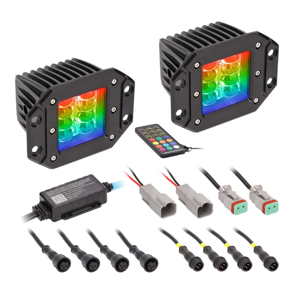 CHASING LED CUBE LIGHTS FLUSH MOUNT W/CONTROLLER