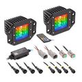 CHASING LED CUBE LIGHTS FLUSH MOUNT W/CONTROLLER