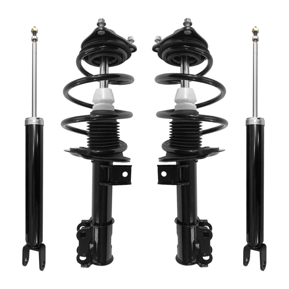 Unity Automotive 2 Front Complete Strut Assemblies 2 Rear Shock Absorbers 4-11771-259160-001