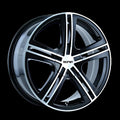 TR62 3262 GLOSS BLACK MACHINED 18X7.5 5100/5114.3 40MM 72.62MM