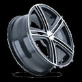 TR62 3262 GLOSS BLACK MACHINED 18X7.5 5100/5114.3 40MM 72.62MM