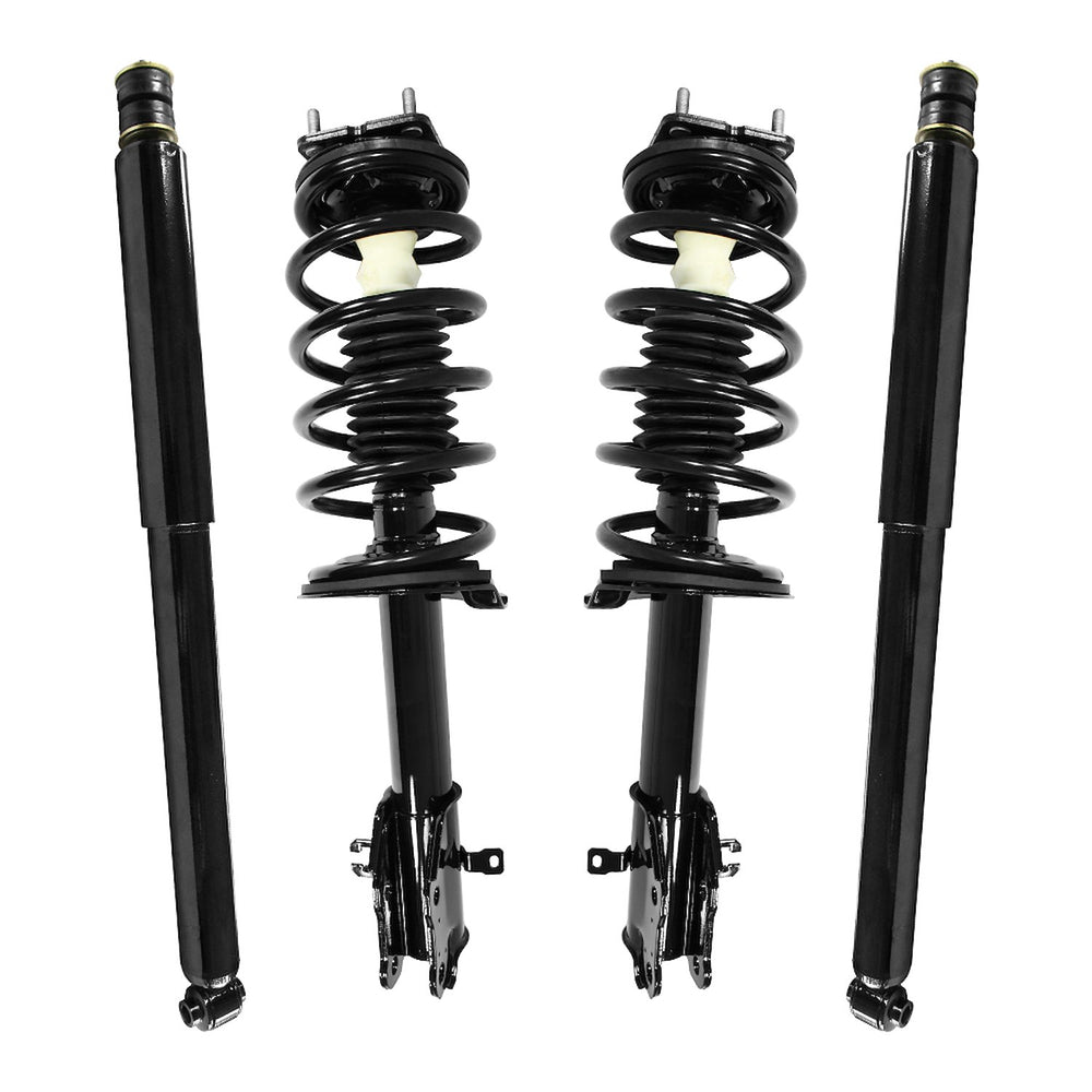Unity Automotive 2 Front Complete Strut Assemblies 2 Rear Shock Absorbers 4-11705-259720-001