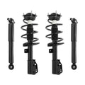 Unity Automotive 2 Front Complete Strut Assemblies 2 Rear Shock Absorbers 4-11670-213050-001