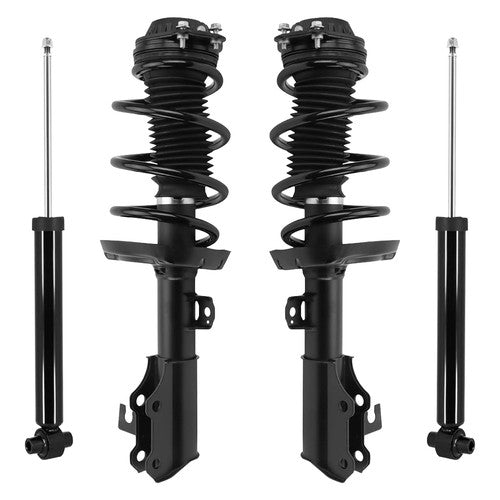 Unity Automotive 2 Front Complete Strut Assemblies 2 Rear Shock Absorbers 4-13963-251430-001