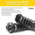 Unity Automotive 2 Front Complete Strut Assemblies 2 Rear Shock Absorbers 4-13963-251430-001