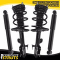 Unity Automotive 2 Front Complete Strut Assemblies 2 Rear Shock Absorbers 4-11255-254060-001