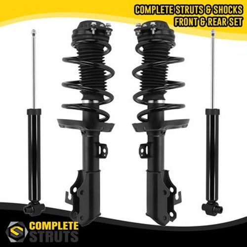 Unity Automotive 2 Front Complete Strut Assemblies 2 Rear Shock Absorbers 4-13961-251430-001