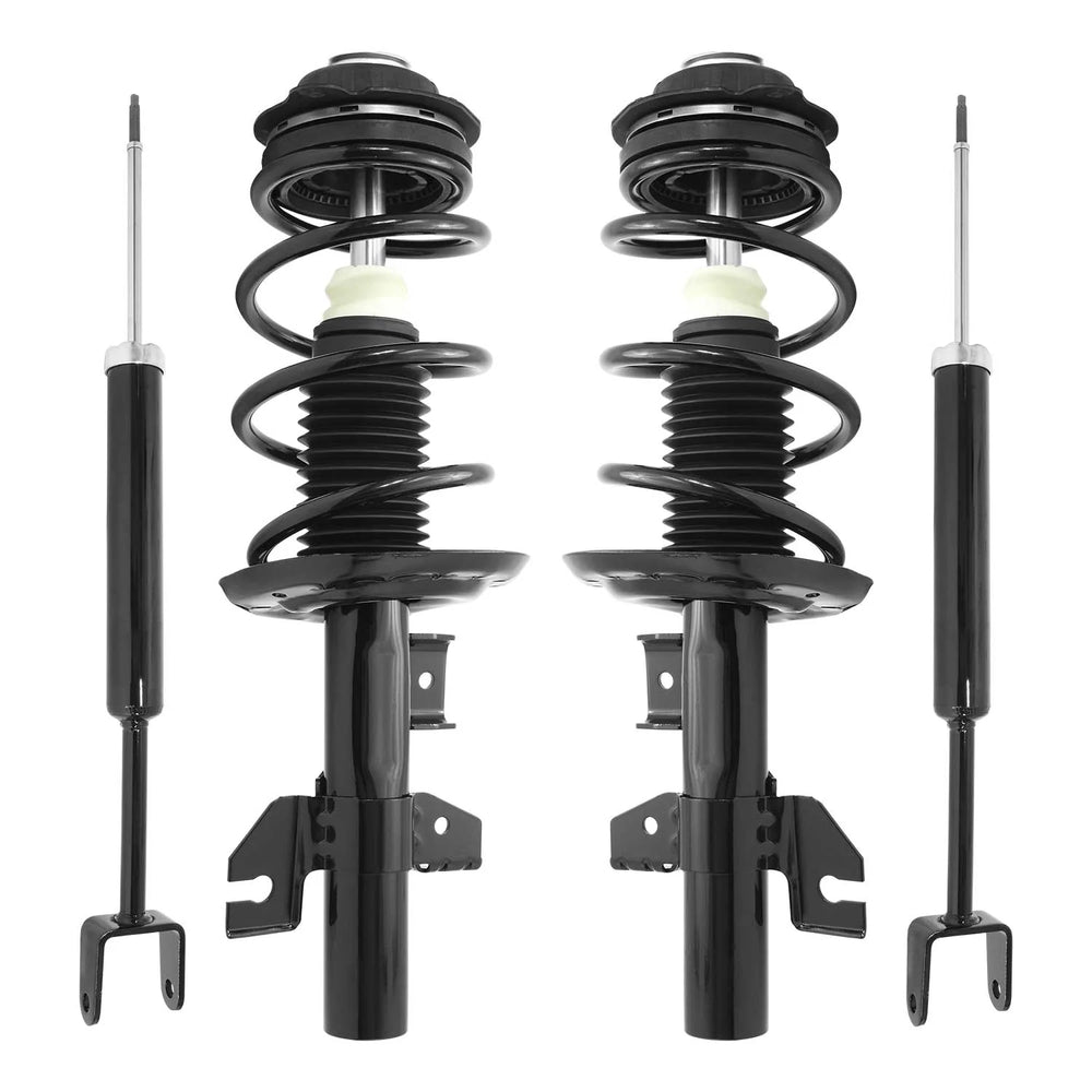 Unity Automotive 2 Front Complete Strut Assemblies 2 Rear Shock Absorbers 4-11725-256600-001