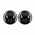 7 IN ROUND 6 LED WITH PARTIAL HALO BLACK FRONT FACE