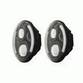 7 IN ROUND 6 LED WITH PARTIAL HALO BLACK FRONT FACE