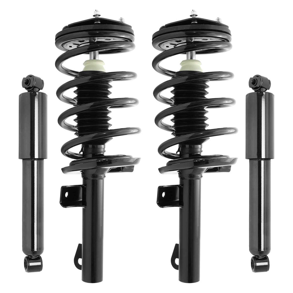 Unity Automotive 2 Front Complete Strut Assemblies 2 Rear Shock Absorbers 4-13010-252700-001