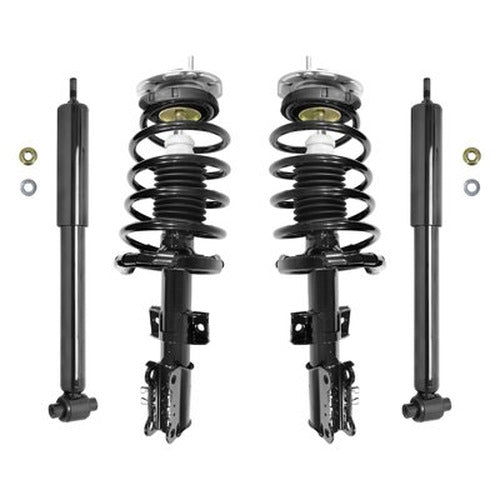 Unity Automotive 2 Front Complete Strut Assemblies 2 Rear Shock Absorbers 4-11861-259340-001
