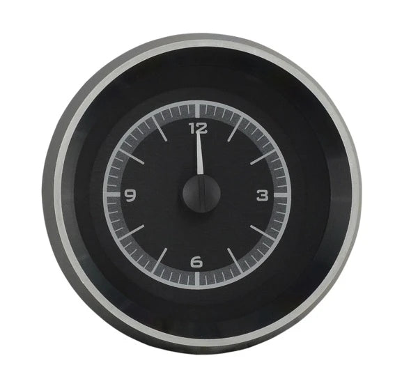 196367 CORVETTE ANALOG CLOCK SILVER ALLOY STYLE FACE BLUE DISPLAY