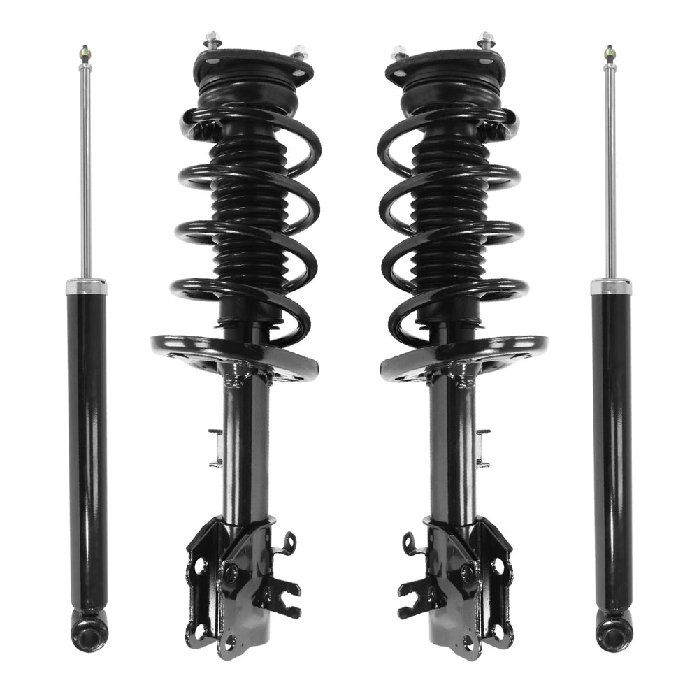 Unity Automotive 2 Front Complete Strut Assemblies 2 Rear Shock Absorbers 4-11697-259190-001