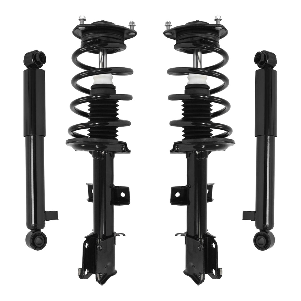 Unity Automotive 2 Front Complete Strut Assemblies 2 Rear Shock Absorbers 4-11655-259170-001