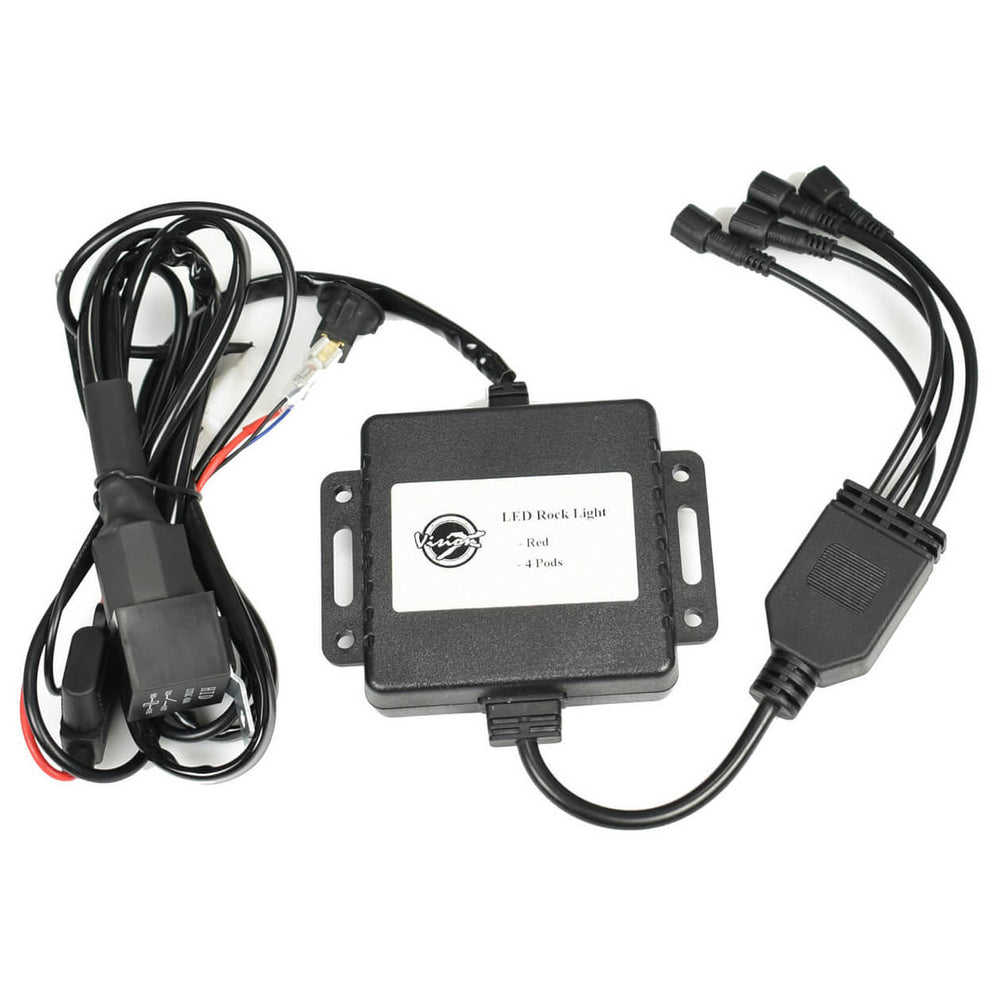 9 WATT LED ROCK LIGHT 6 POD KIT RED