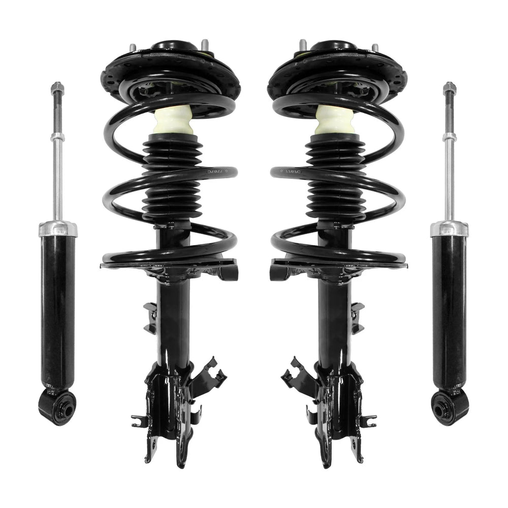 Unity Automotive 2 Front Complete Strut Assemblies 2 Rear Shock Absorbers 4-11475-255610-001