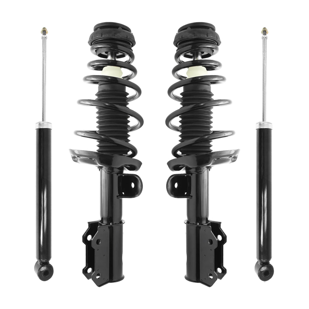 Unity Automotive 2 Front Complete Strut Assemblies 2 Rear Shock Absorbers 4-11885-251180-001
