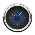 195862 CORVETTE DIGITAL CLOCK SILVER ALLOY STYLE FACE BLUE DISPLAY