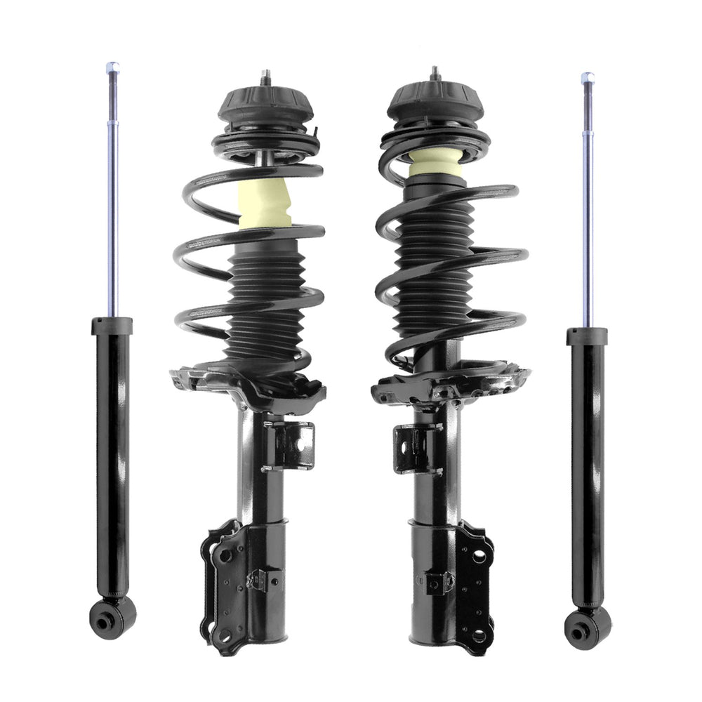 Unity Automotive 2 Front Complete Strut Assemblies 2 Rear Shock Absorbers 4-13063-259740-001