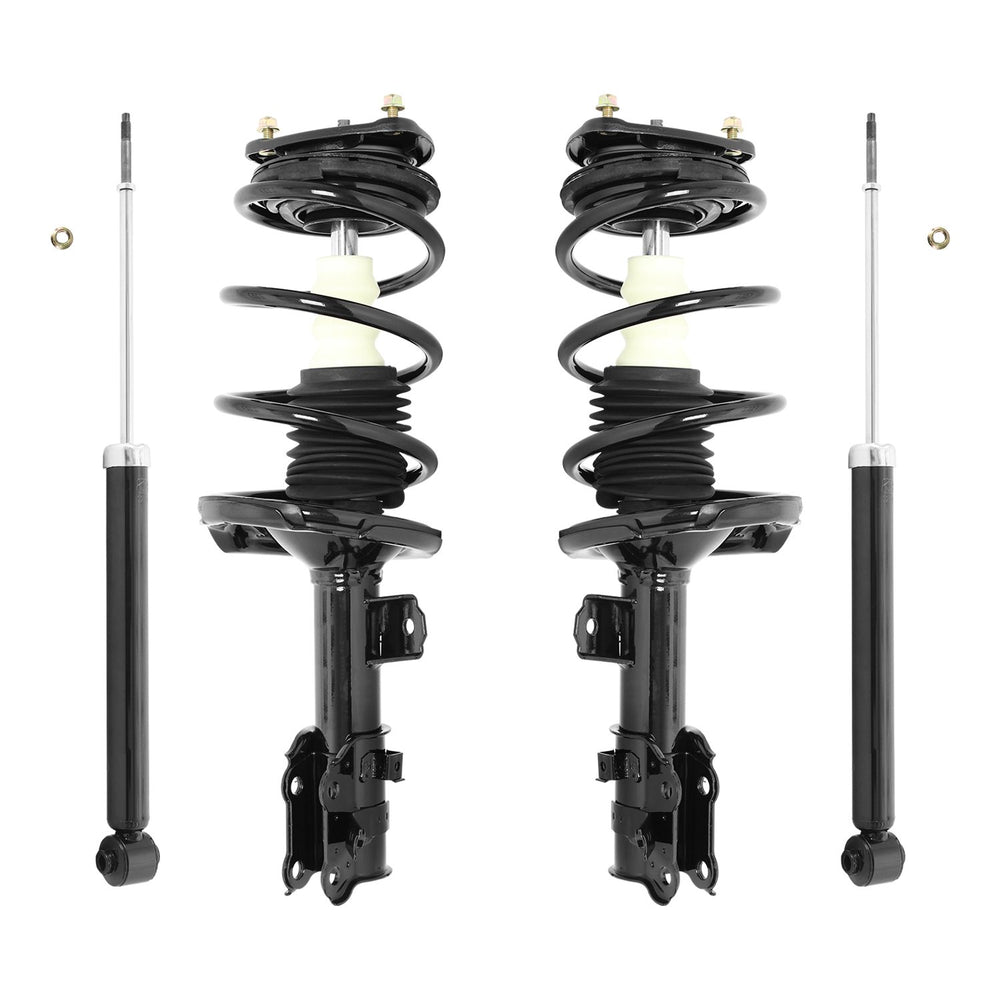Unity Automotive 2 Front Complete Strut Assemblies 2 Rear Shock Absorbers 4-11135-259150-001