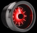 195862 CORVETTE ANALOG CLOCK SILVER ALLOY STYLE FACE RED DISPLAY