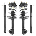 Unity Automotive 2 Front Complete Strut Assemblies 2 Rear Shock Absorbers 4-11247-259820-001