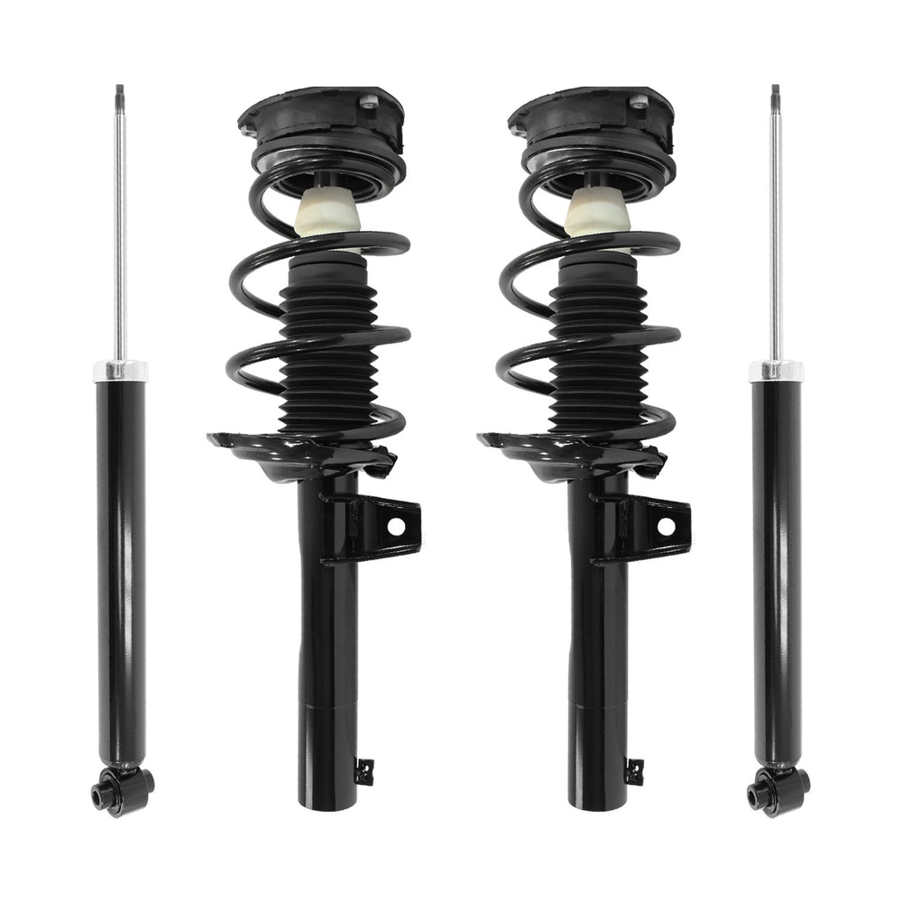 Unity Automotive 2 Front Complete Strut Assemblies 2 Rear Shock Absorbers 4-13290-257180-001
