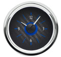195862 CORVETTE ANALOG CLOCK BLACK ALLOY STYLE FACE RED DISPLAY