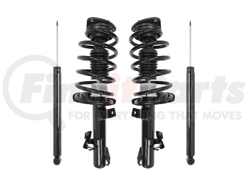 Unity Automotive 2 Front Complete Strut Assemblies 2 Rear Shock Absorbers 4-13083-259020-001