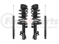 Unity Automotive 2 Front Complete Strut Assemblies 2 Rear Shock Absorbers 4-13083-259020-001