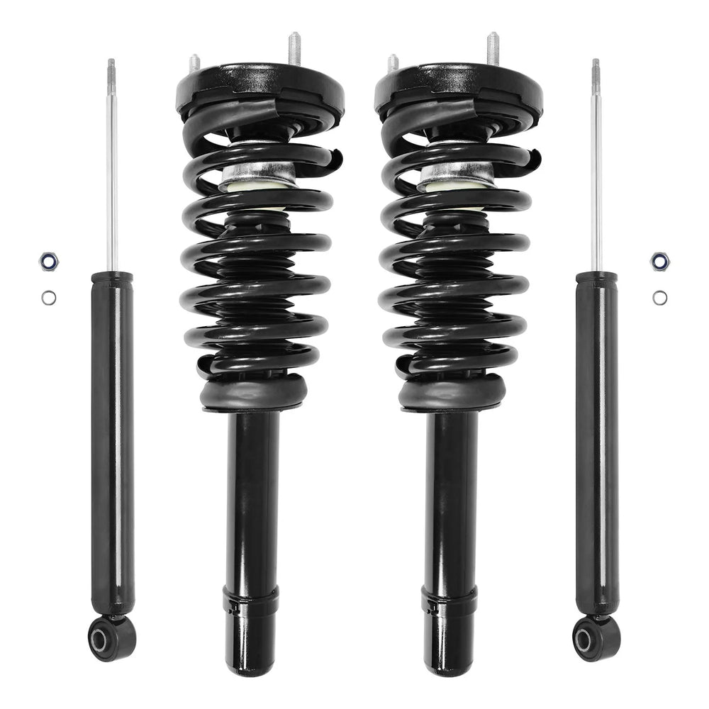 Unity Automotive 2 Front Complete Strut Assemblies 2 Rear Shock Absorbers 4-11560-259810-001