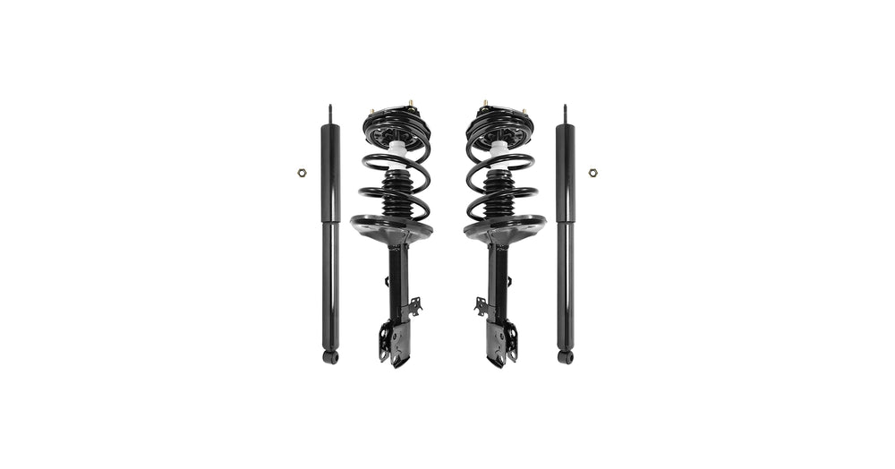 Unity Automotive 2 Front Complete Strut Assemblies 2 Rear Shock Absorbers 4-11891-259820-001