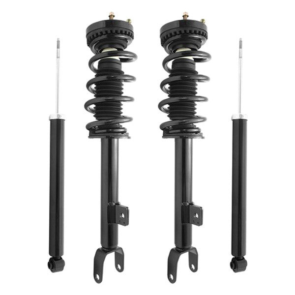 Unity Automotive 2 Front Complete Strut Assemblies 2 Rear Shock Absorbers 4-11530-253600-001