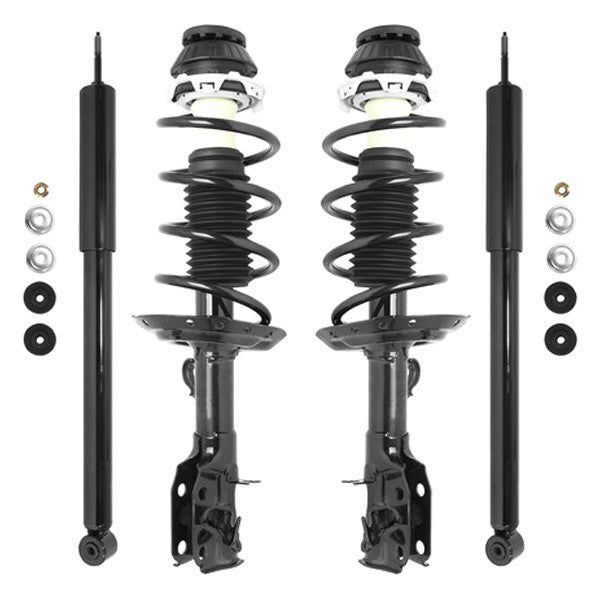Unity Automotive 2 Front Complete Strut Assemblies 2 Rear Shock Absorbers 4-11311-253300-001