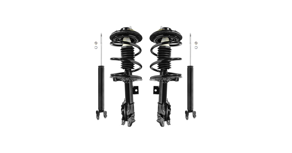 Unity Automotive 2 Front Complete Strut Assemblies 2 Rear Shock Absorbers 4-11333-255900-001