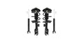 Unity Automotive 2 Front Complete Strut Assemblies 2 Rear Shock Absorbers 4-11333-255900-001