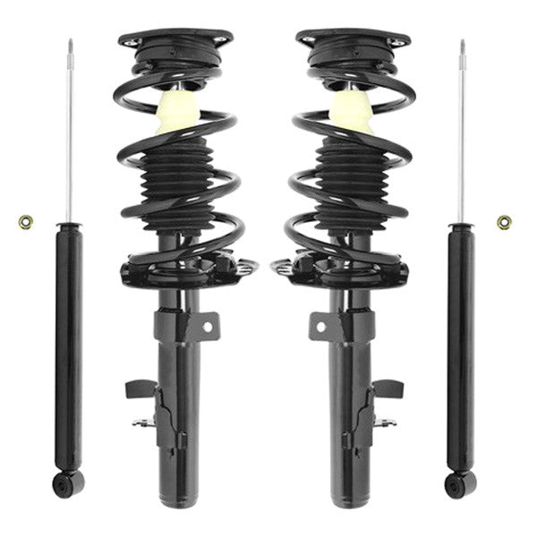 Unity Automotive 2 Front Complete Strut Assemblies 2 Rear Shock Absorbers 4-11973-252420-001