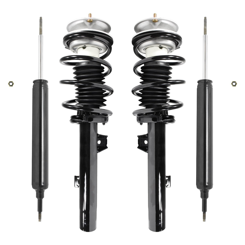 Unity Automotive 2 Front Complete Strut Assemblies 2 Rear Shock Absorbers 4-11373-259710-001