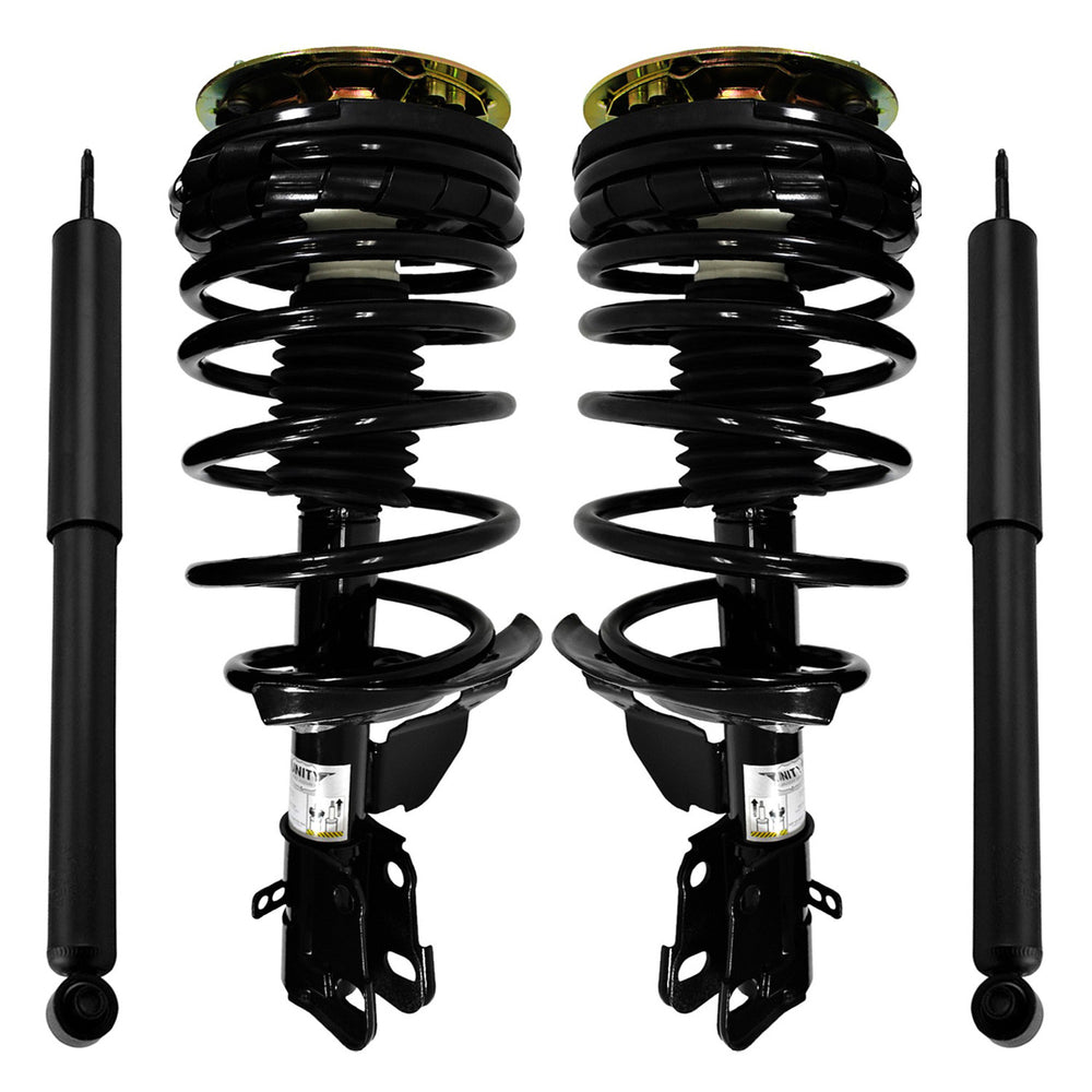 Unity Automotive 2 Front Complete Strut Assemblies 2 Rear Shock Absorbers 4-11250-251150-001